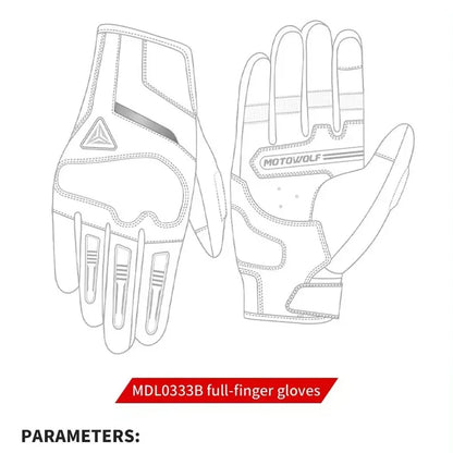 MOTOWOLF Motorcyclist Man Racing Sports Gloves Accessories Windproof Resistant All-Weather Motorcycle Gear Luvas for Men/Women