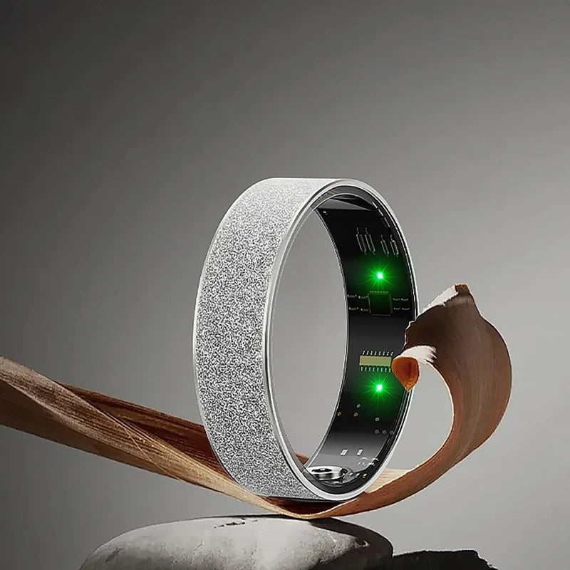 Simple Smart Ring Heart Rate Blood Oxygen Sleep Health Monitor Sport Ring IP68 Waterproof Pedometer Remote Gesture Control Photo