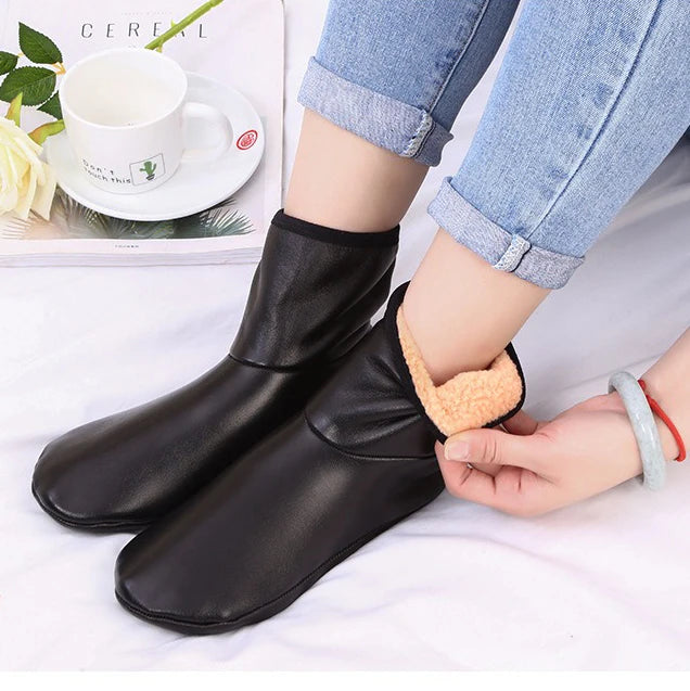1/3/5Pairs High Elasticity Balck New Muslim Prayer Wear Socks High Quality PU Warm Leather Unisex General Floor Carpet Sock