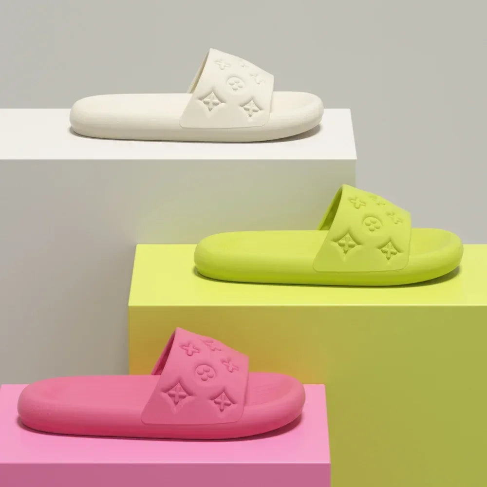 Indoor Slippers Summer Fashion Men Women Floor Flat Shoes EVA Flip Flops Female Non Slip Bathroom Home Outdoor Slippers