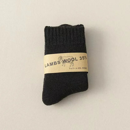 Winter 30% Wool Cashmere Warm Furry Kids Sock Chic Solid Color Calf Sock for Children Thicken Fleece Wool Autumn Warm Stockings