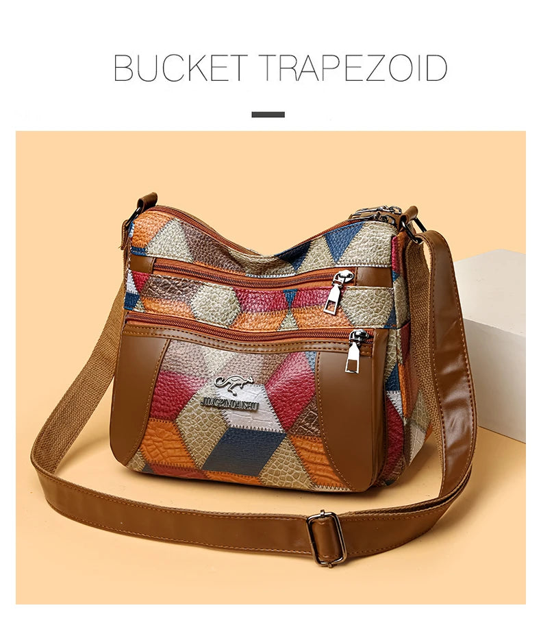 PU Leather Armpit Bags for Women, Shoulder Crossbody Bag, Ladies Vintage Underarm Handbags Suitable for mothers Mom to use