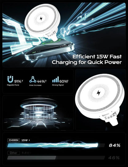 Car For Magsafe 30W Wireless Charger Air Vent Phone Holder Stand For iPhone 17~12 Samsung Xiaomi Fast Charging Cellphone Bracket