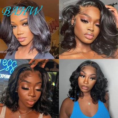 Chinese Hair Bob Wig Virgin Hair 5x1 Hd Lace Frontal Wig 100% Human Hair Pre Plucked Natural Color Body Wave 13x4 Lace Front Wig