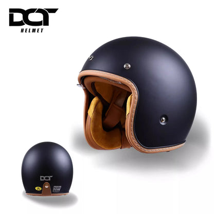 China 3C certification retro motorcycle helmet lightweight ventilation 3/4 cruise helmet unisex riding helmet.