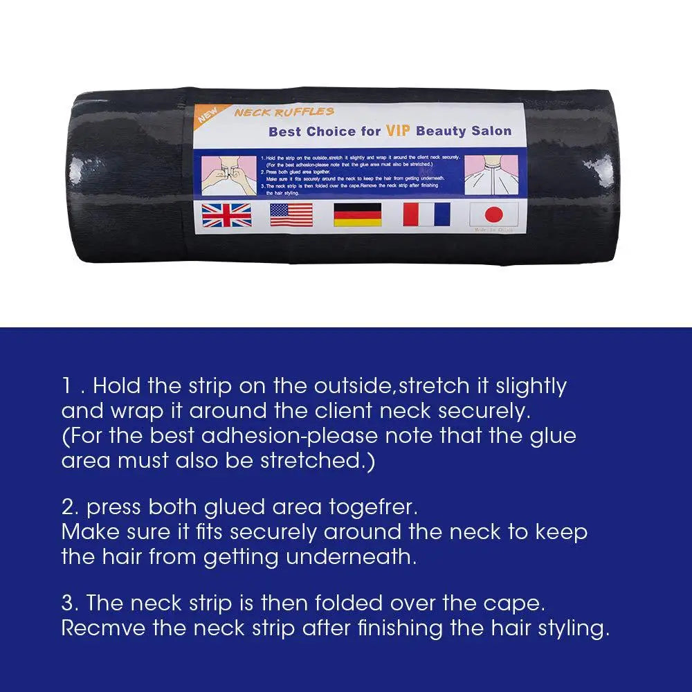 Disposable Paper Barber Neck Strips Professional Stretchy Paper Neck Band for Salon Haircut Styling Tools