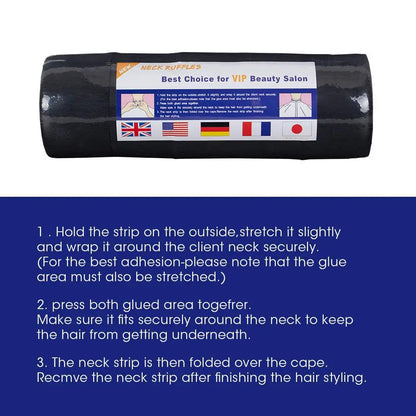 Disposable Paper Barber Neck Strips Professional Stretchy Paper Neck Band for Salon Haircut Styling Tools