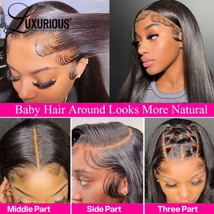 360 Lace Front Human Hair Wigs For Saudi Arabia Client DHL Shipping Bone Straight Full Lace Human Hair Pre Plucked 150% Density