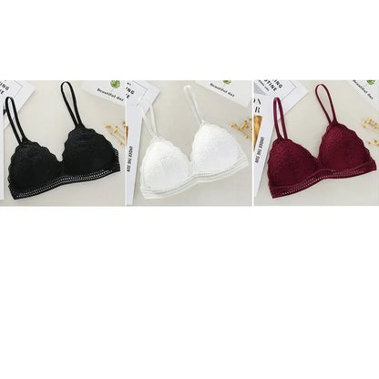 New Lace Sexy Lingerie Wireless Bra for Women Padded Push Up Bralette Female Brassiere Soft Backless Fashion Bras Underwear