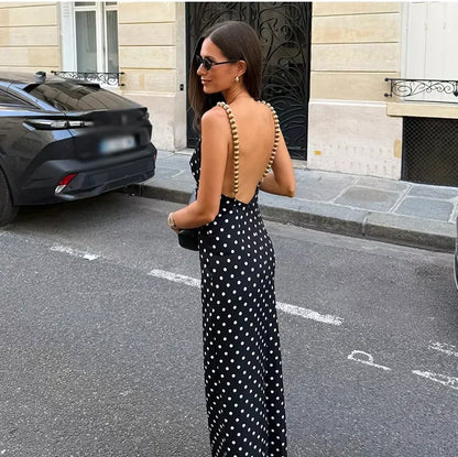 Elegant Black Maxi Dress Sleeveless Slim Fit With Gold Chain Detail Dresses Evening Party Formal Events Chic Floor-length Gown