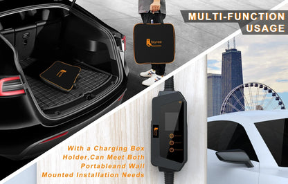 feyree Type1 7KW 32A 1Phase Portable EV Charger J1772 Socket with 5m Cable Smart APP WIFI Control Version for Electric Vehicle