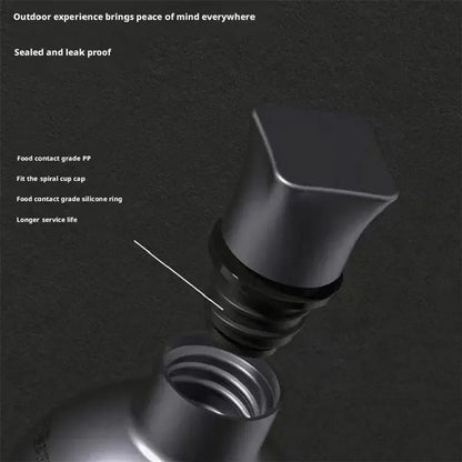 Portable Wukong Gourd Water Bottle – 500ml 304 Stainless Steel Insulated Cup, Black Game Role-Playing Decoration