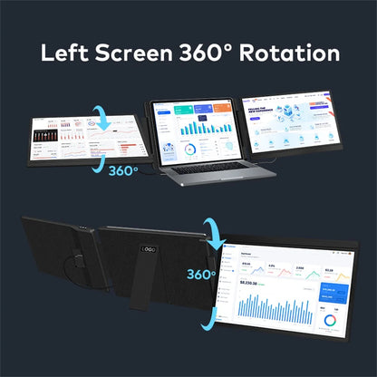Rospider 14 to 16 Inch Dual Screen Extender Display FHD IPS Triple Expandable Monitor High Definition for Laptop Productivity