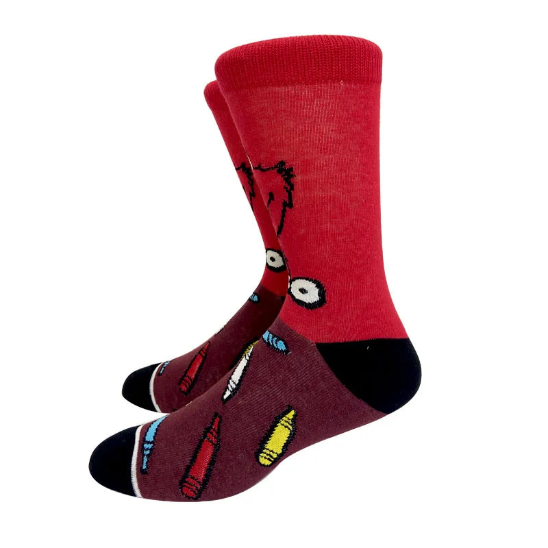 2023 New Anime Marvel Men Socks Long Sock Men‘s Knee-High Couples cosplay Sock Personality Hip Hop Harajuku Funny Sock for Women