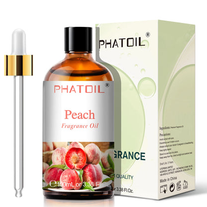 PHATOIL 100ML Coconut Peach Blueberry Mango Fragrance Oil Apple Banana Grape Lemon Aroma Oil for Oil Diffuser Soap Candle Making