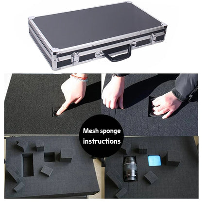 Tool Box Aluminium Equipment Case Protable Toolbox for Mechanic Large Capacity Suitcase Hard Case 58x32x8.5cm Rectangular toolbo