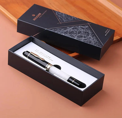 MAJOHN P139 High Quality Fountain Pen Piston Filler Resin Body Ebonite Feed Size 8 40 Nib Rotating Cap Postable Office Gift