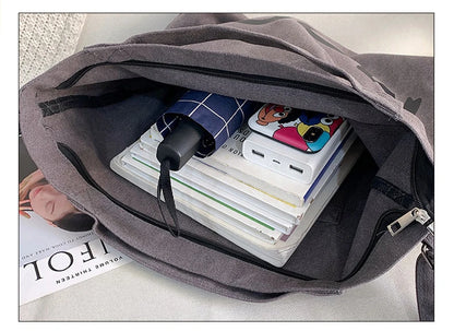 Top Canvas Bag Youth Men Shoulder Bags Large Capacity Hand Bags Letter Printed Crossbody Bag for Women Students School Bags