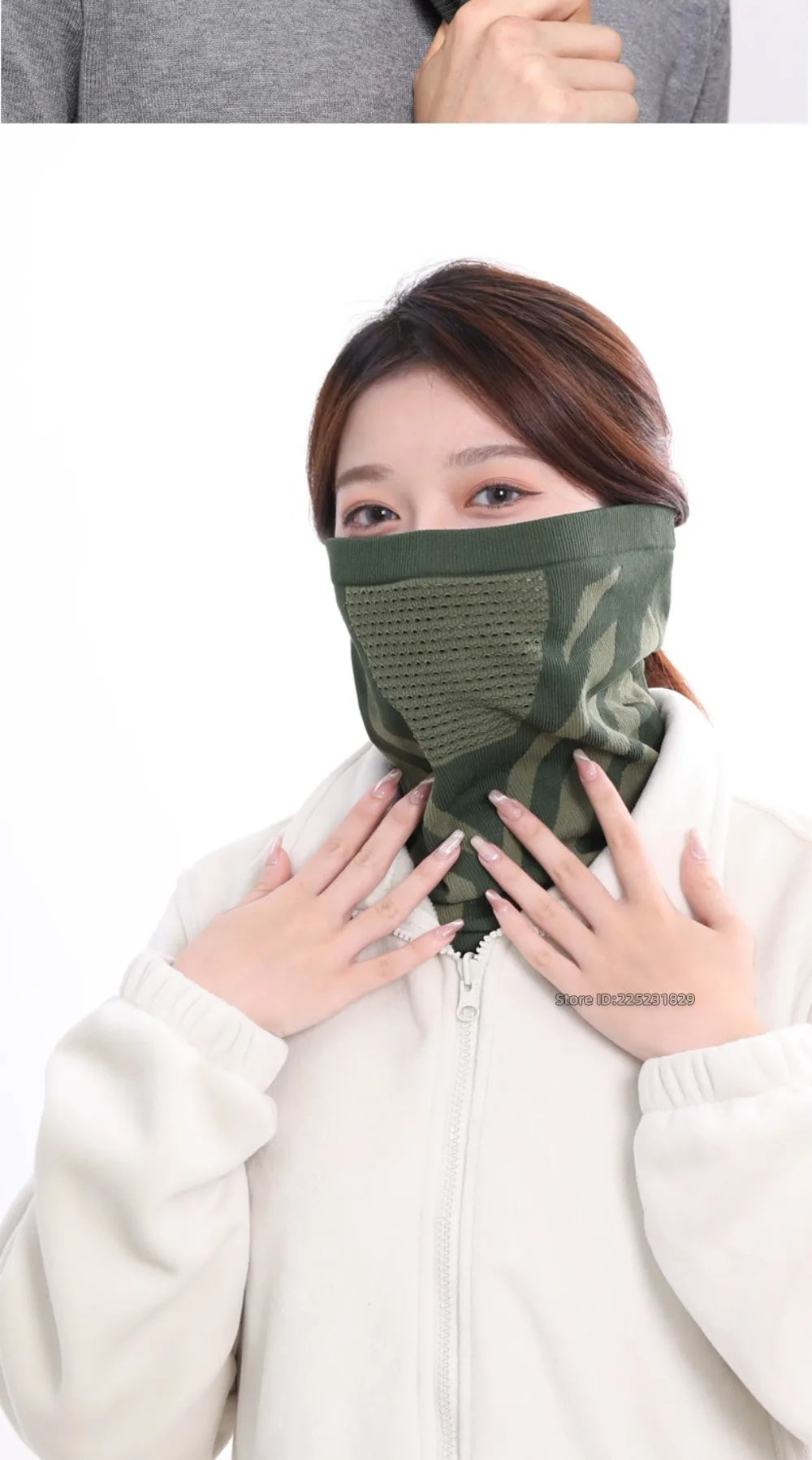 Motorcycle Balaclava Winter Neck Warmer Windproof Face Mask Cold Protection Seamless Scarf Ear Cover Breathable Riding Outdoor