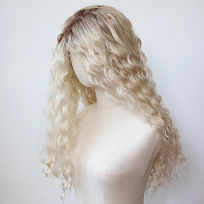 Black Romance Curly Synthetic Lace Front Wig Long Deep Curly Jet Black Lace Front Synthetic Wig Pre Plucked Natural Hairline