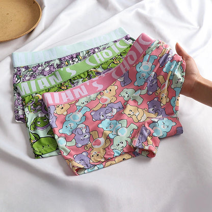 Ice Silk Women Panties Seamless Breathable Lady Underwear Sexy Safety Boxers Shorts Gradient Sports Women's Intimates Boyshorts