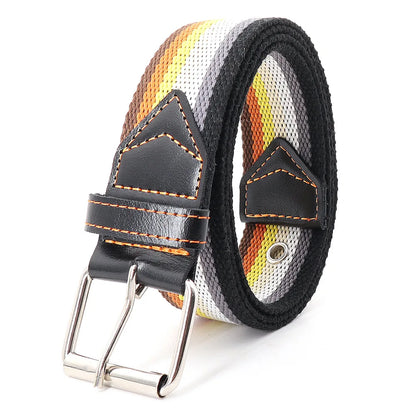 Rainbow Pride Canvas Belt with  - Versatile & Stylish for Jeans
