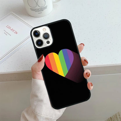 Rainbow Pride Phone Case For iPhone 17 Air 14 15 16 16e 13 12 Max Cover For Apple 14 15 16 16e 11 Pro Max Plus Coque