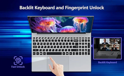 15.6" Windows 11 Pro Laptops Intel Core i9-9900 16GB RAM 1TB SSD Office Gamer Study notebook Computer PC