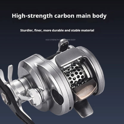 Lizard Fishing BOKI Micro Drum Baitcaster Reel with Weighs 118g 7.6:1 Speed Ratio Carbon Body Shallow Spool Baitcasting Reel