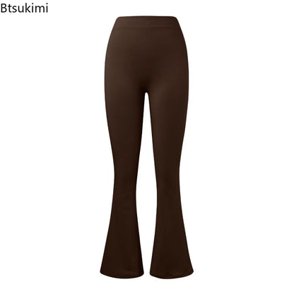 New Fashion Women's Flare Leggings V-shaped Hip Yoga Pants High Waist Wide Leg Pants Women Gym Sport Flared Pant Casual Leggings