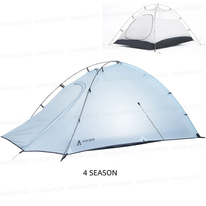 ASTA GEAR Qiusuo 2P Ultralight Tent Outdoor Camping Self-standing Tent 10D Nylon Waterproof Windproof Hiking Mountaineering