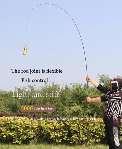 1.8M-4.5M Ultralight Telescopic Fishing Rod Travel SuperHard Stream Lake Hand Pole Carp Feeder Portable Fishing Rods