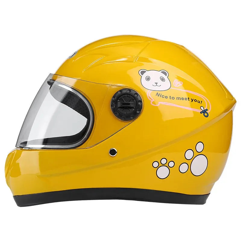 Children's helmets, child safety helmets electric vehicle helmets autumn winter boy and girls warm cartoon  helmets casco moto