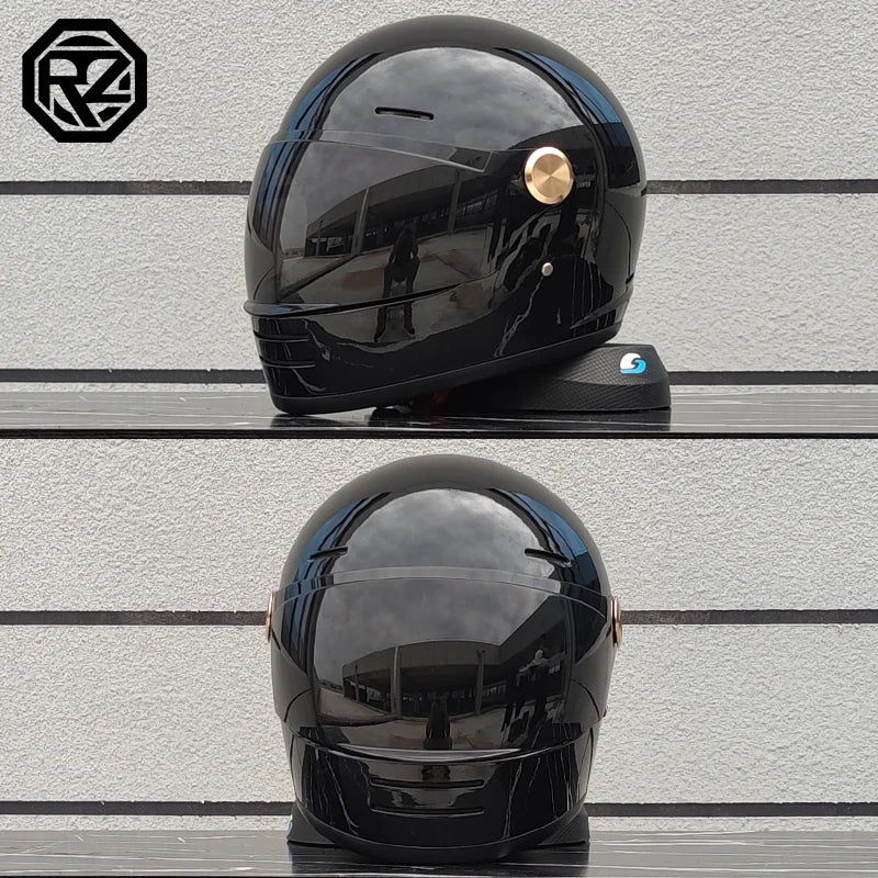 ORZ motorcycle helmet retro cruise full helmet personalized ghost knight helmet ABS material