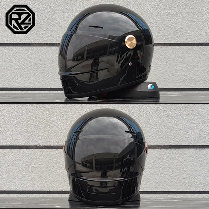 ORZ Motorcycle Helmet DOT Certification Retro Full Face Off Road Helmet Cascos Para Motos Capacete Casco Moto