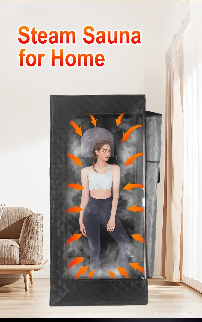 Sweat Steam Box, Home Full Body Sauna Box, Folding Portable Sweat Steam Room