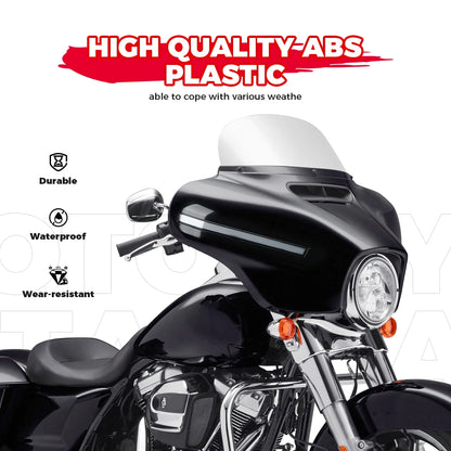 For Street Glide Electra Glide 2014-2024 Front Headlight Fairing with DRL Turn Signal Front Batwing Outer Fairing Accessories