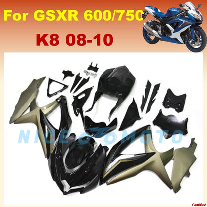 ABS Plastic Motorcycle Fairing Kits Fit For GSXR 600 750 K8  K9 2008 2009 2010 GSXR600 GSXR750 Panel Kit