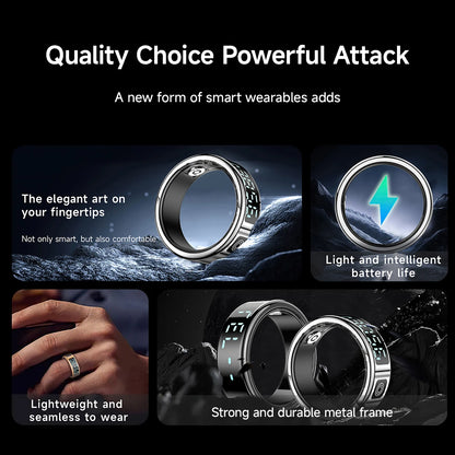 2026 New Smart Ring Display Screen Gestures Brush Video 5ATM Waterproof  Remote Camera Blood Pressure Monitoring For Men Women