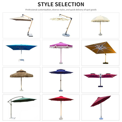 Luxury Custom Wooden Patio Umbrella Aluminum Frame Backyard Garden Sunshade for Outdoor Beach Hotel & Park Use