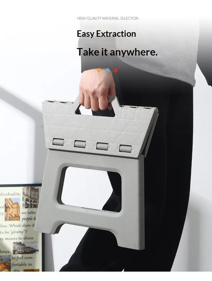 Folding stool, portable outdoor bench, low plastic, easy to carry, suitable for street vending, thickened stool, small household