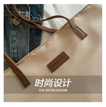 Casual Women's Oxford Cloth Shoulder Bags College Commuter Ladies Waterproof Tote Shopping Bag Large Capacity Female Handbags