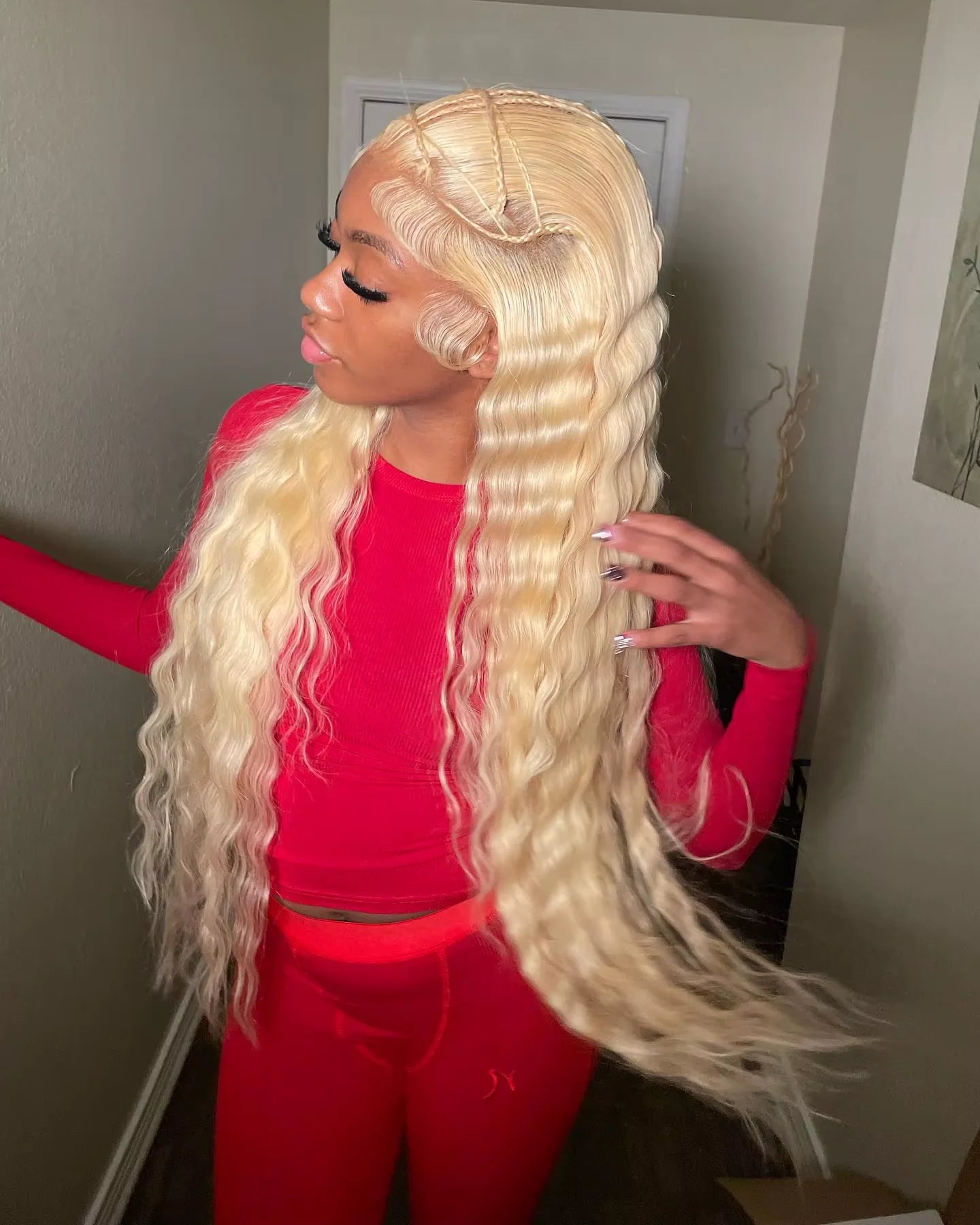 Deep Wave 13x6 HD Lace Frontal Human Hair Wig 30 40 Inch Curly 613 Honey Blonde Water Wave 13x4 Lace Front Wigs For Women 250%