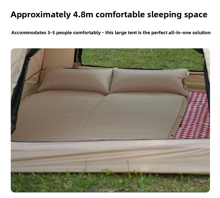 Automatic Inflatable Camping Tent 3-5 Person Waterproof UV Protection With Electric Pump Portable Outdoor Family Hiking Beach Te