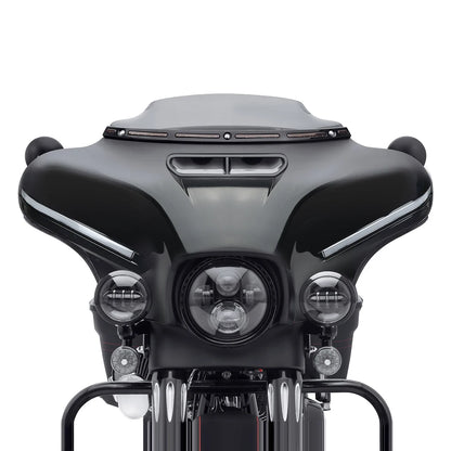 For Street Glide Electra Glide 2014-2024 Front Headlight Fairing with DRL Turn Signal Front Batwing Outer Fairing Accessories