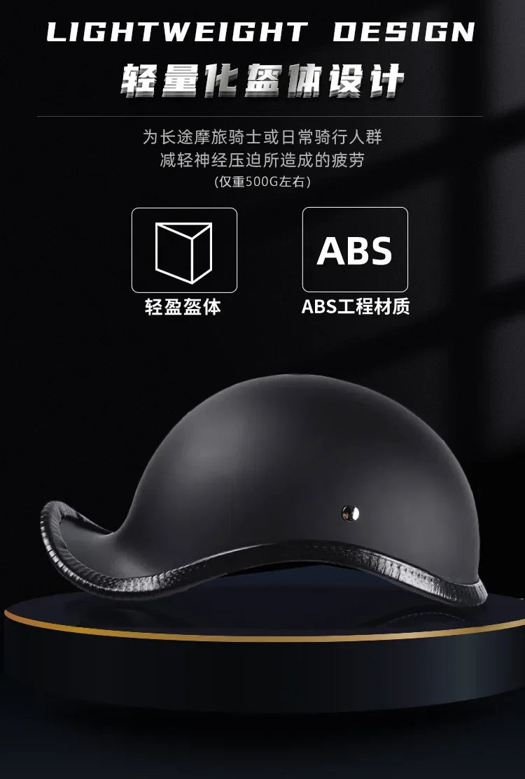 Retro Motorcycle Half Helmet Fashion Bailer for Scooter Safety Helm Spring Summer Capacetes De Moto