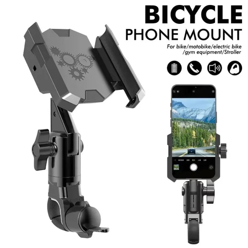 Shockproof Phone Holder for Road Mountain Riding for Bike Motorcycle Handlebar Bicycle 360° Rotating Navigation Mount Bracket