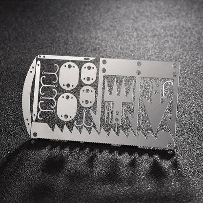 Outdoor Camping Outdoor Multifu Equipment Survival Tools Stainless Steel Card Fishing Portable Practical Hand Tools Supplies
