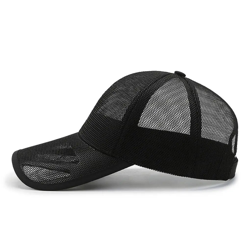 Quick Dry Outdoor Sports Adjustable Fashion Full Mesh Hats Baseball Cap Sun Protection Caps Summer Sunscreen Hats