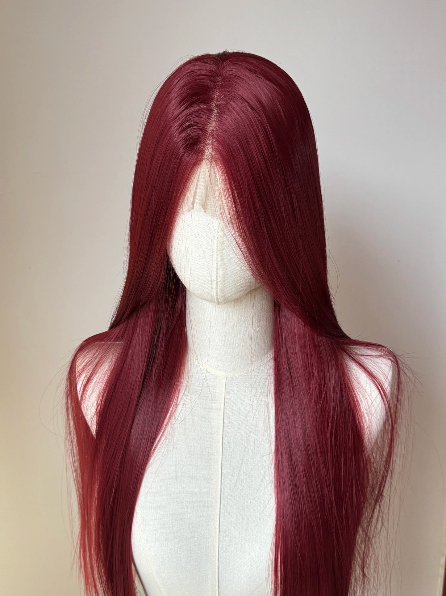 Wine Red Lace Front Wig for Women 26Inch Long Straight 13*4 Lace Wigs High Quality Synthetic Lace Wig Natural for Cosplay Peluca